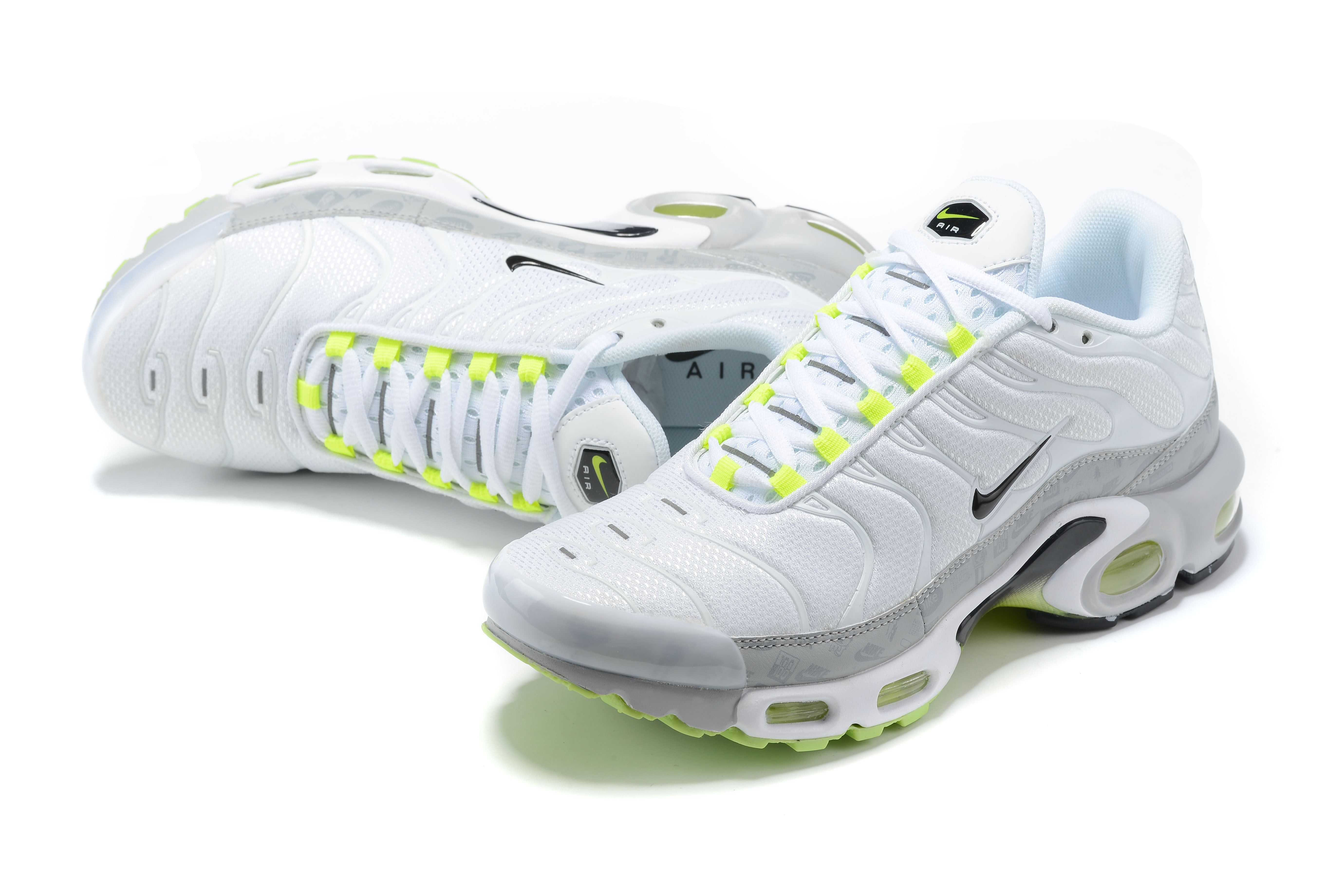 2021 New Nike Air Max Plus White Fluorscent Grey